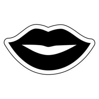 Kiss Lips Sticker (Black)